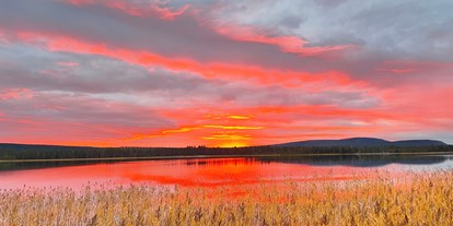 Reisemobilstellplatz - Umgebungsschwerpunkt: Fluss - Schweden - Sonnenuntergang bei uns - Trollforsen Camping & Cottages Services AB