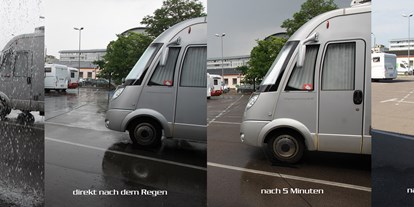 Motorhome parking space - Saxony - Trockene Füsse direkt nach einen Regenschauer.  - Wohnmobilstellplatz Leipzig Zentrum und Zoo