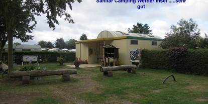 Reisemobilstellplatz - Sauna - Alt Schwerin - klasse sanitäre Anlage - Inselcamping Werder
