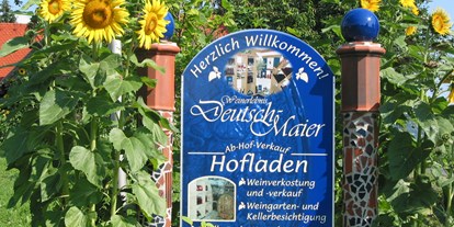 Reisemobilstellplatz - Leutschach (Leutschach an der Weinstraße) - Herzlich willkommen - Weinerlebnis, Abhofverkauf Deutsch- Maier, Wildbachberg 16 an der Schilcherweinstrasse 