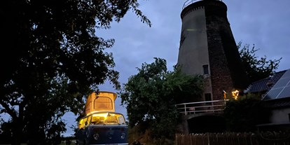 Reisemobilstellplatz - Wohnwagen erlaubt - Nordkirchen - Campen am Mühlturm im Münsterland (Einzelstellplatz)