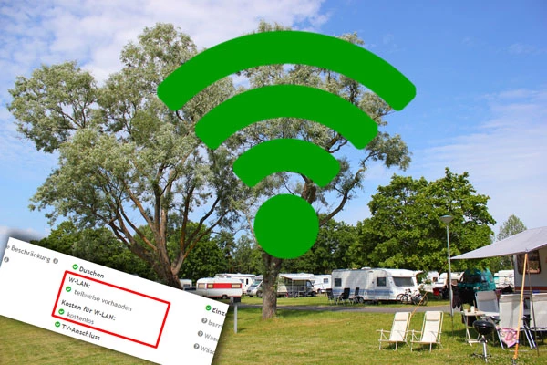 More information about WiFi at motorhome parking spaces