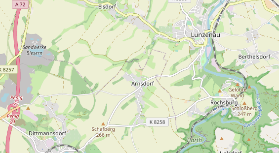 Aire camping-car sur la carte