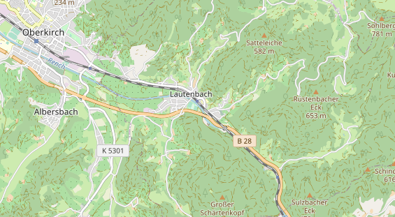 Area di sosta per camper sulla carta