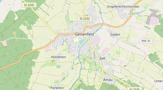 Aire camping-car sur la carte