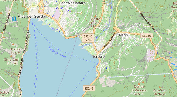 Area di sosta per camper sulla carta