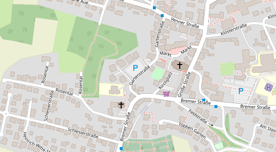 Stellplatz auf Satellitenbild