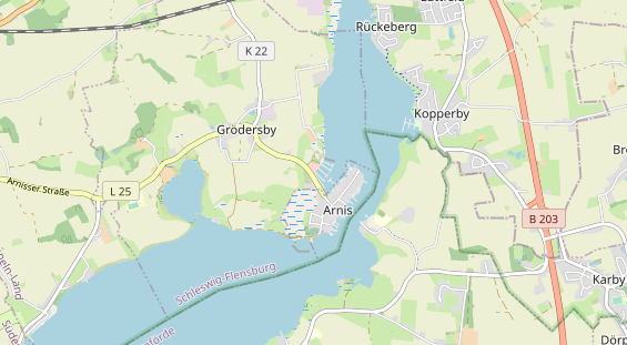 Area di sosta per camper sulla carta