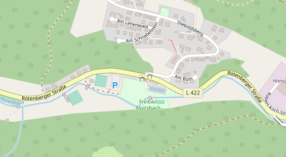 Stellplatz auf Satellitenbild