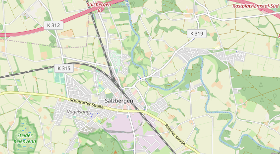 Area di sosta per camper sulla carta