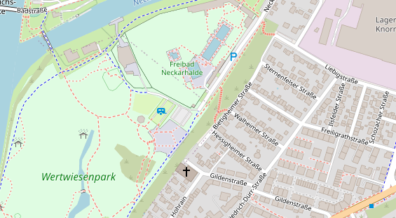 Stellplatz auf Satellitenbild