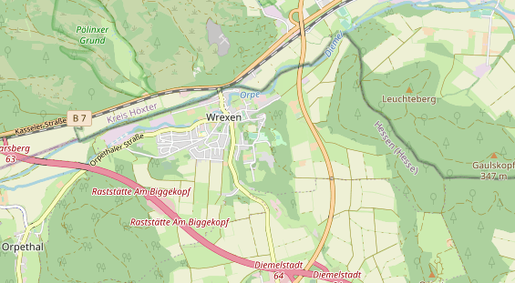 Aire camping-car sur la carte