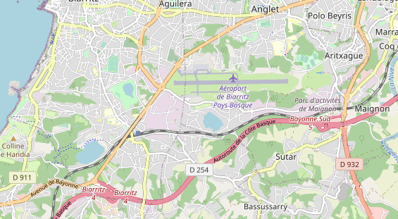 Area di sosta per camper sulla carta