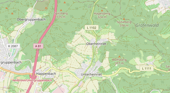 Aire camping-car sur la carte