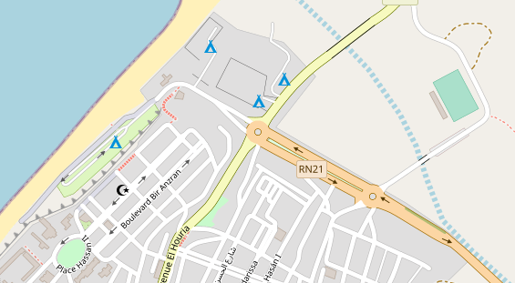 área camper auf Karte