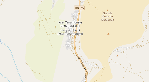 Aire camping-car sur la carte