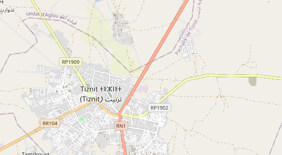 Área para autocaravana en la tarjeta