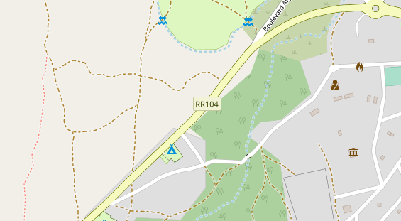 Stellplatz auf Satellitenbild