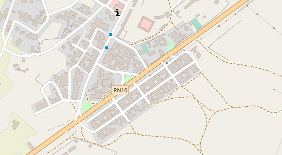 Stellplatz auf Satellitenbild