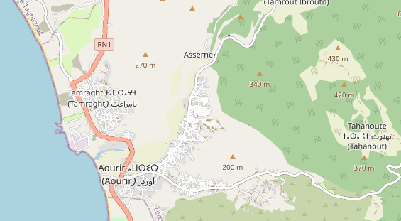 Aire camping-car sur la carte