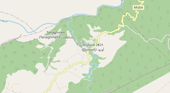 Aire camping-car sur la carte