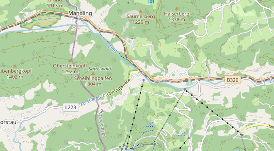 Aire camping-car sur la carte