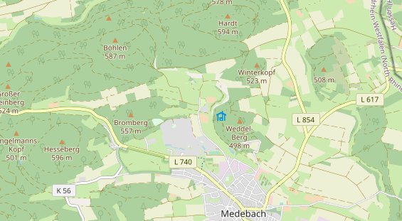 Aire camping-car sur la carte