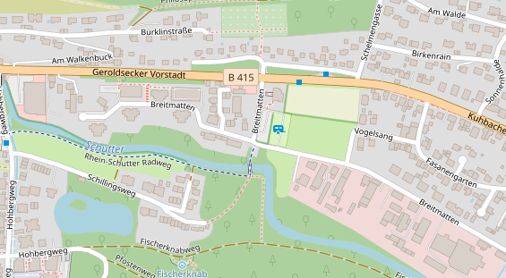 Stellplatz auf Satellitenbild