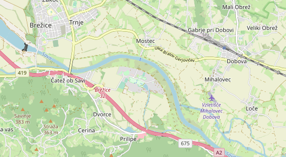 Aire camping-car sur la carte