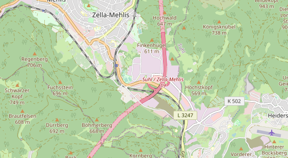 Aire camping-car sur la carte