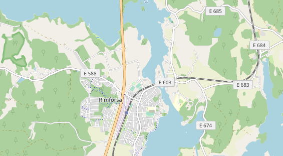 Area di sosta per camper sulla carta