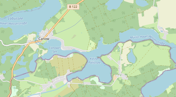 Area di sosta per camper sulla carta