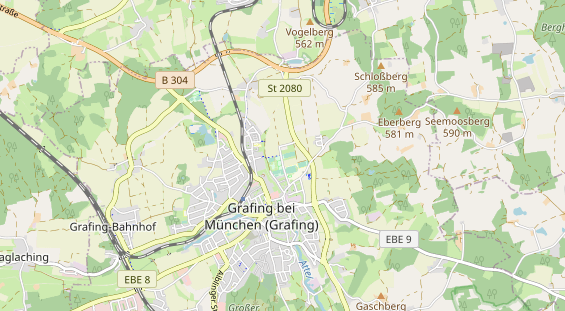 Aire camping-car sur la carte