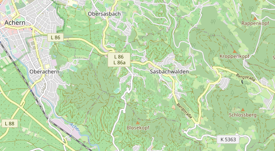 Area di sosta per camper sulla carta