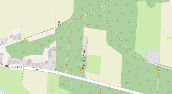 Stellplatz auf Satellitenbild