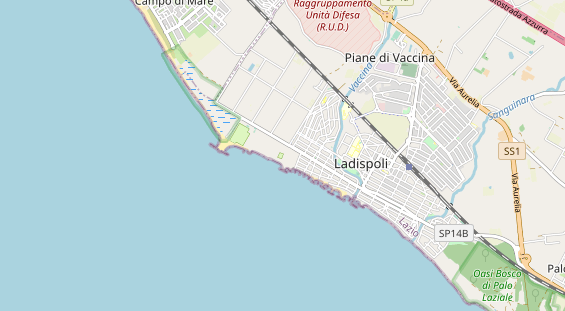 Aire camping-car sur la carte