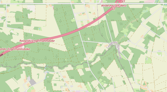 Area di sosta per camper sulla carta