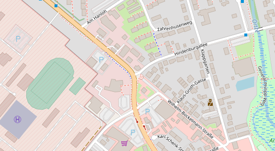 Stellplatz auf Satellitenbild