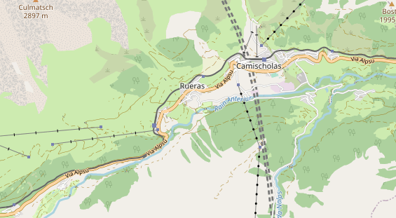 Área para autocaravana en la tarjeta