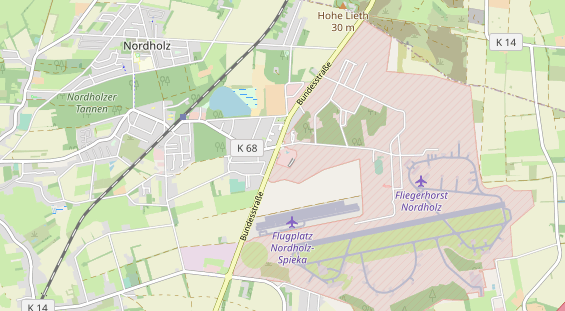 Aire camping-car sur la carte