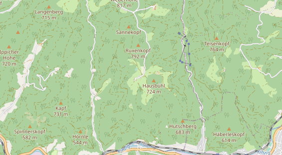 Area di sosta per camper sulla carta