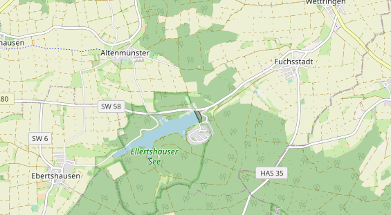 Area di sosta per camper sulla carta