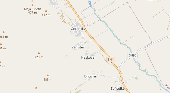 Area di sosta per camper sulla carta