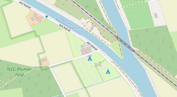 Stellplatz auf Satellitenbild