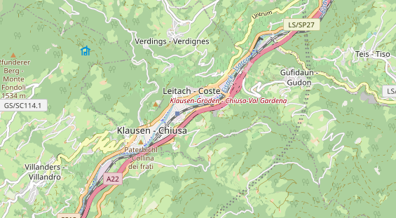 Área para autocaravana en la tarjeta