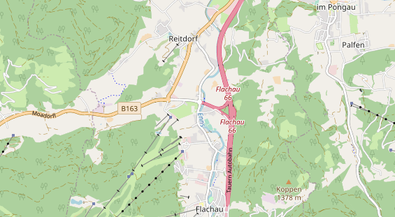 Aire camping-car sur la carte