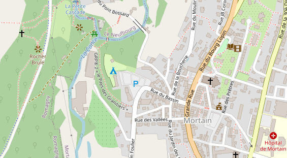 Stellplatz auf Satellitenbild