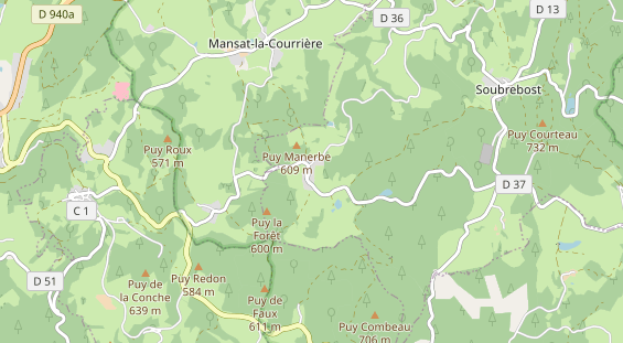 Aire camping-car sur la carte