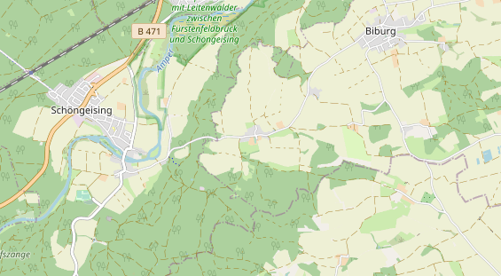 Area di sosta per camper sulla carta