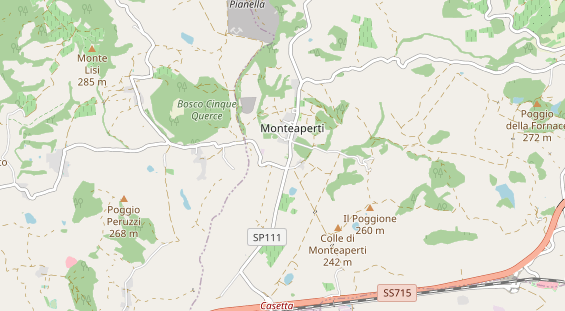 Aire camping-car sur la carte